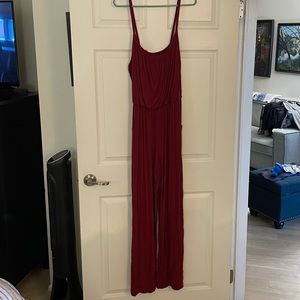 Kaileigh Adalia Knit Jumpsuit Burgundy. L. New With Tags